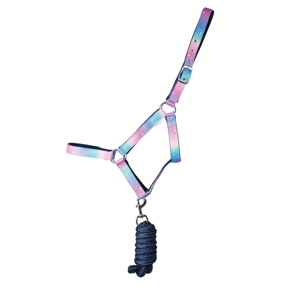 Little Rider Dazzling Night Head Collar & Lead Rope Set