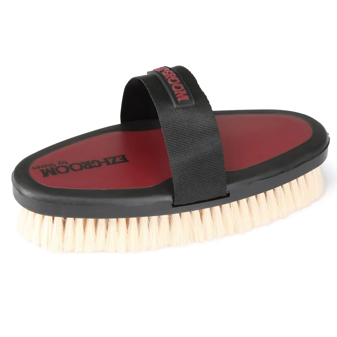 Ezi-Groom Grip Body Brush With Goat Hair