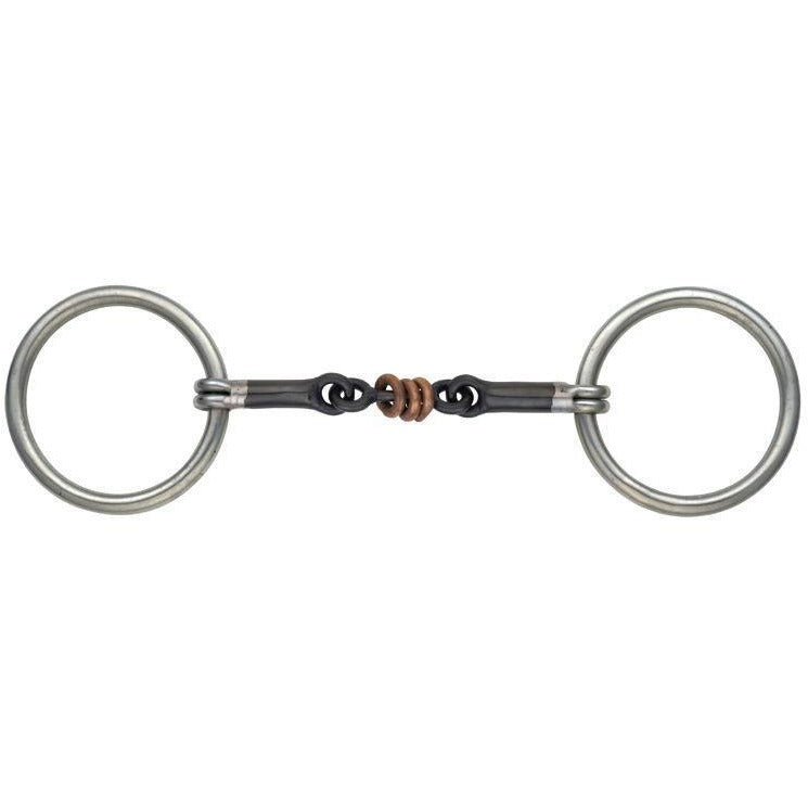 SHIRES Snaffle de rodillo de cobre de hierro dulce