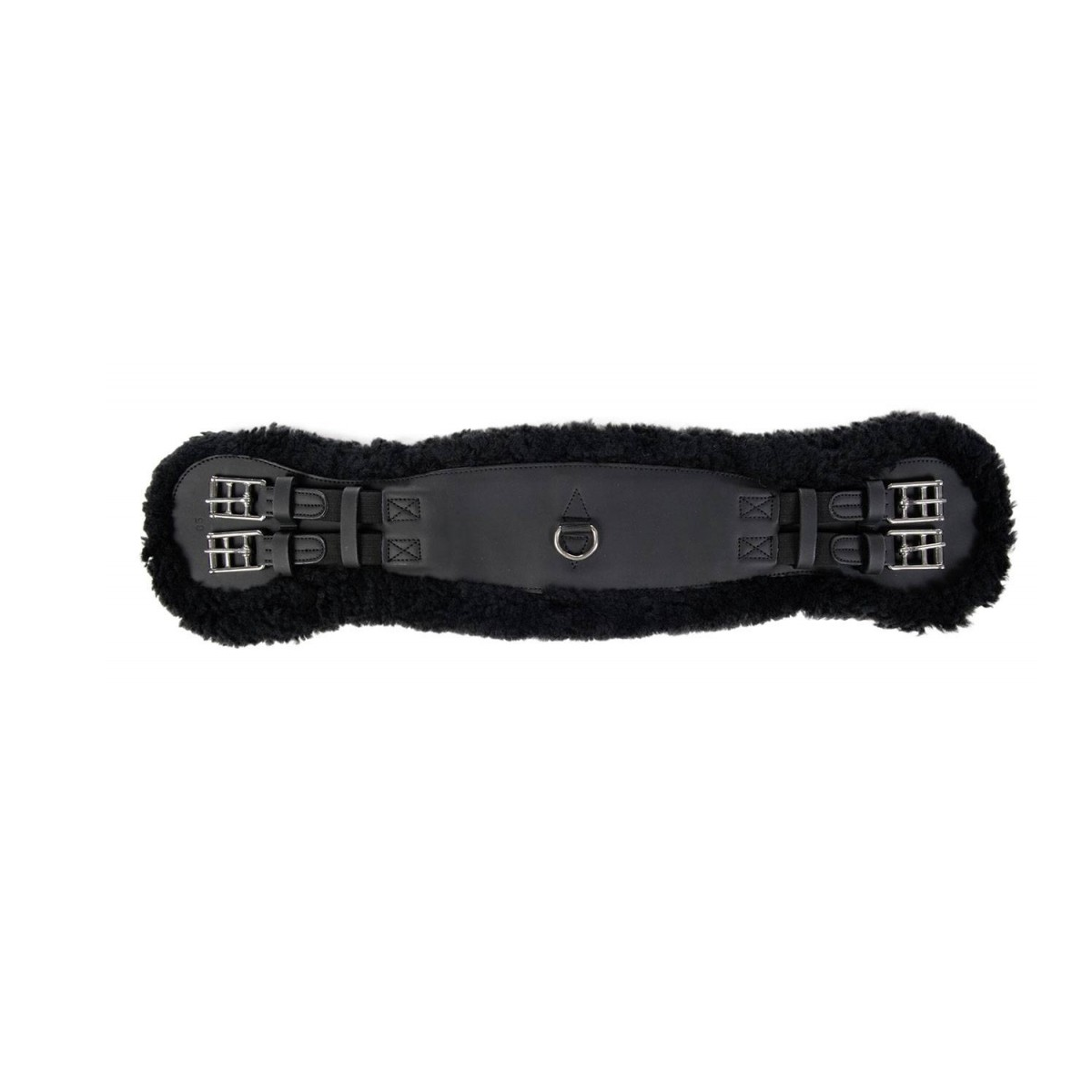 HKM Real Lambs Wool Black Leather Dressage Girth