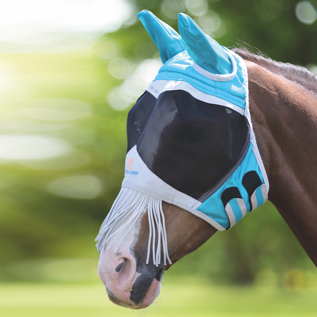 Shires FlyGuard Pro Fine Mesh Fly Mask With Nose Fringe