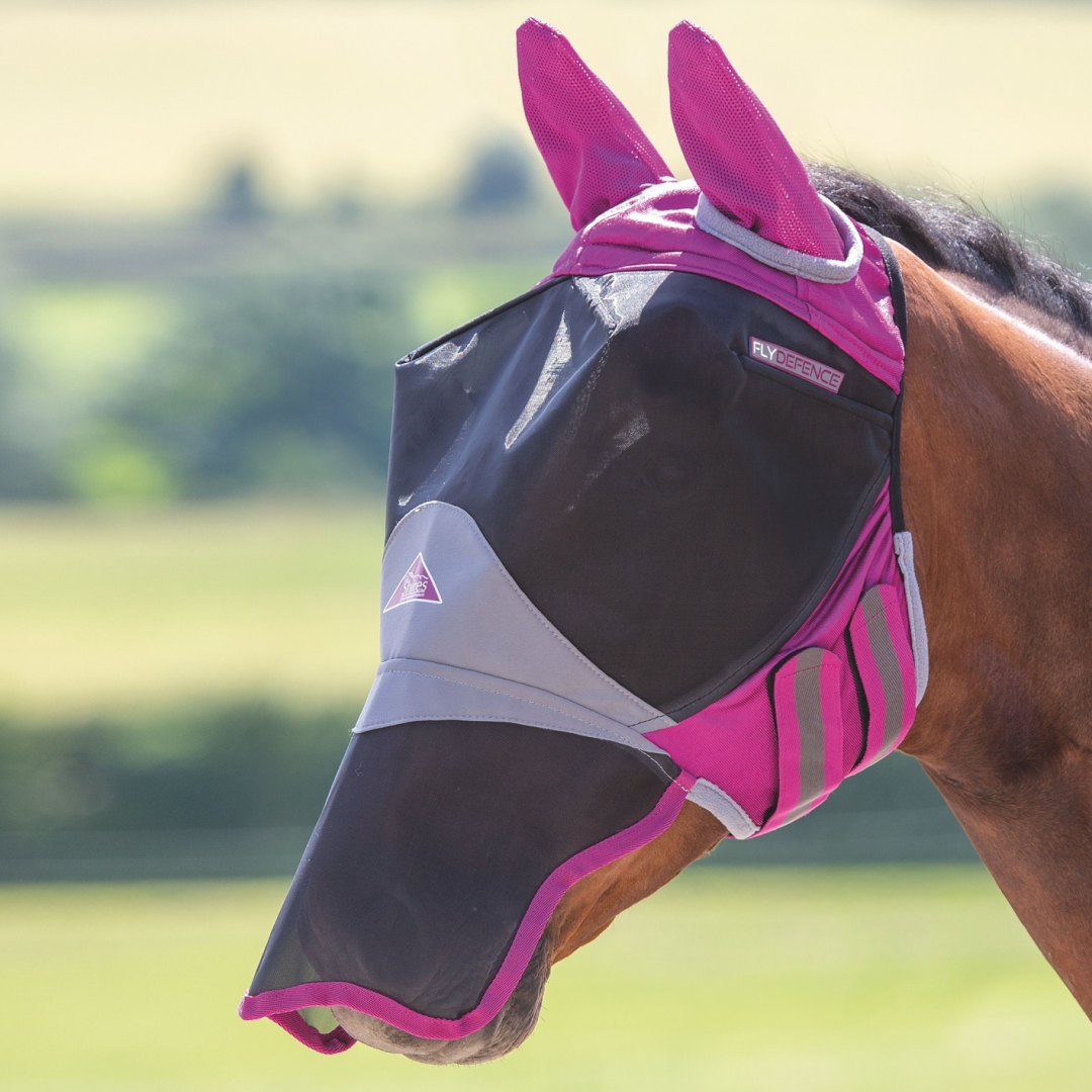 Shires FlyGuard Pro Deluxe Fly Mask With Ears & Nose