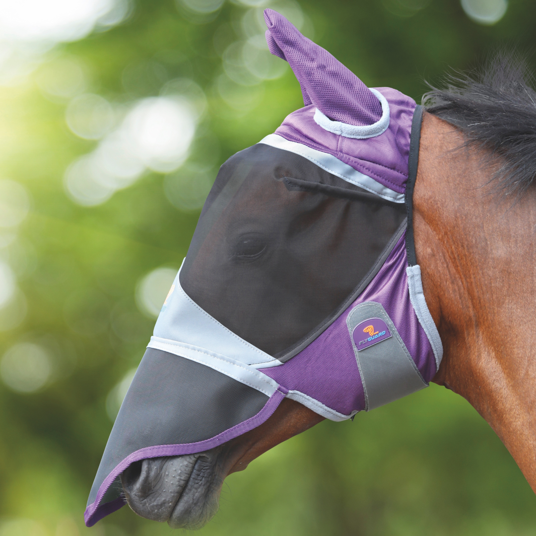 Shires FlyGuard Pro Deluxe Fly Mask With Ears & Nose