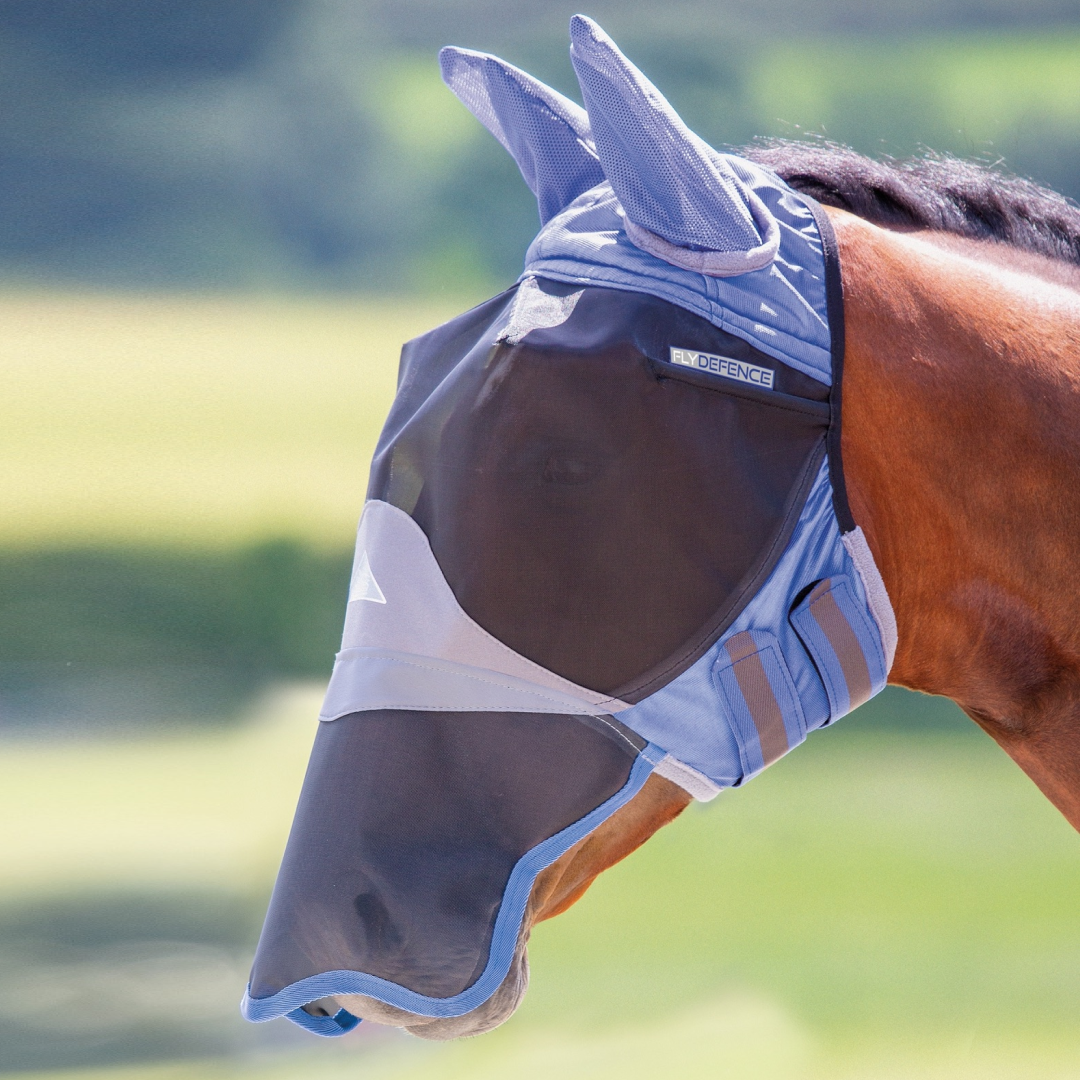 Shires FlyGuard Pro Deluxe Fly Mask With Ears & Nose