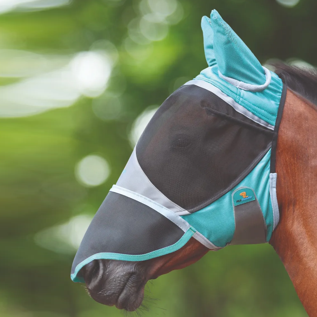 Shires FlyGuard Pro Deluxe Fly Mask With Ears & Nose