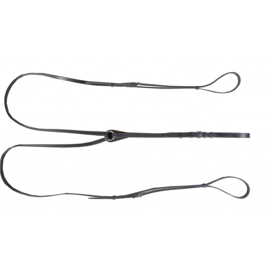 HKM Triangle Draw Reins With Stainless Steel Fittings