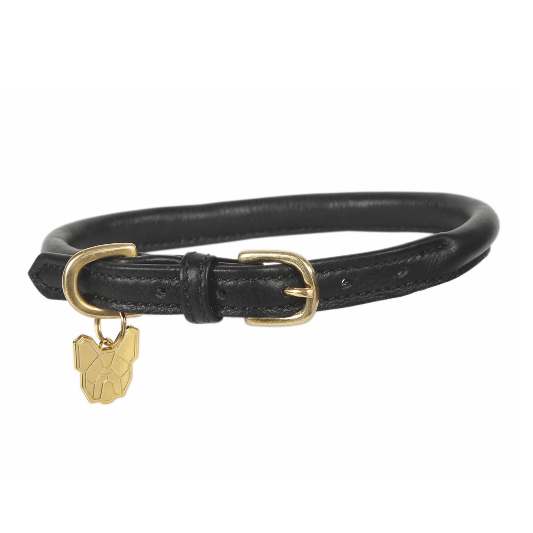 Shires Digby & Fox Rolled Leather Dog Collar