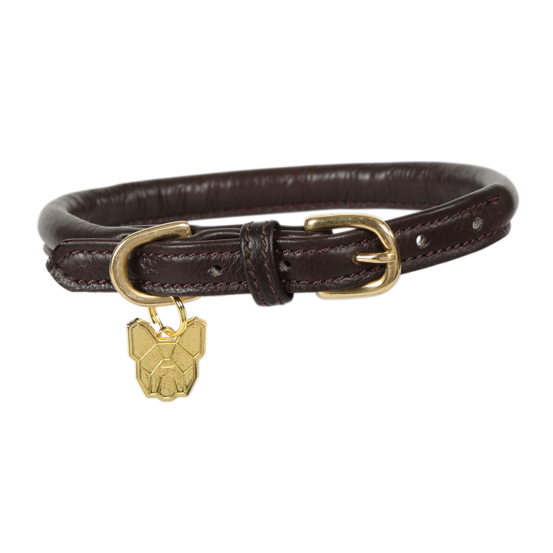 Shires Digby & Fox Rolled Leather Dog Collar