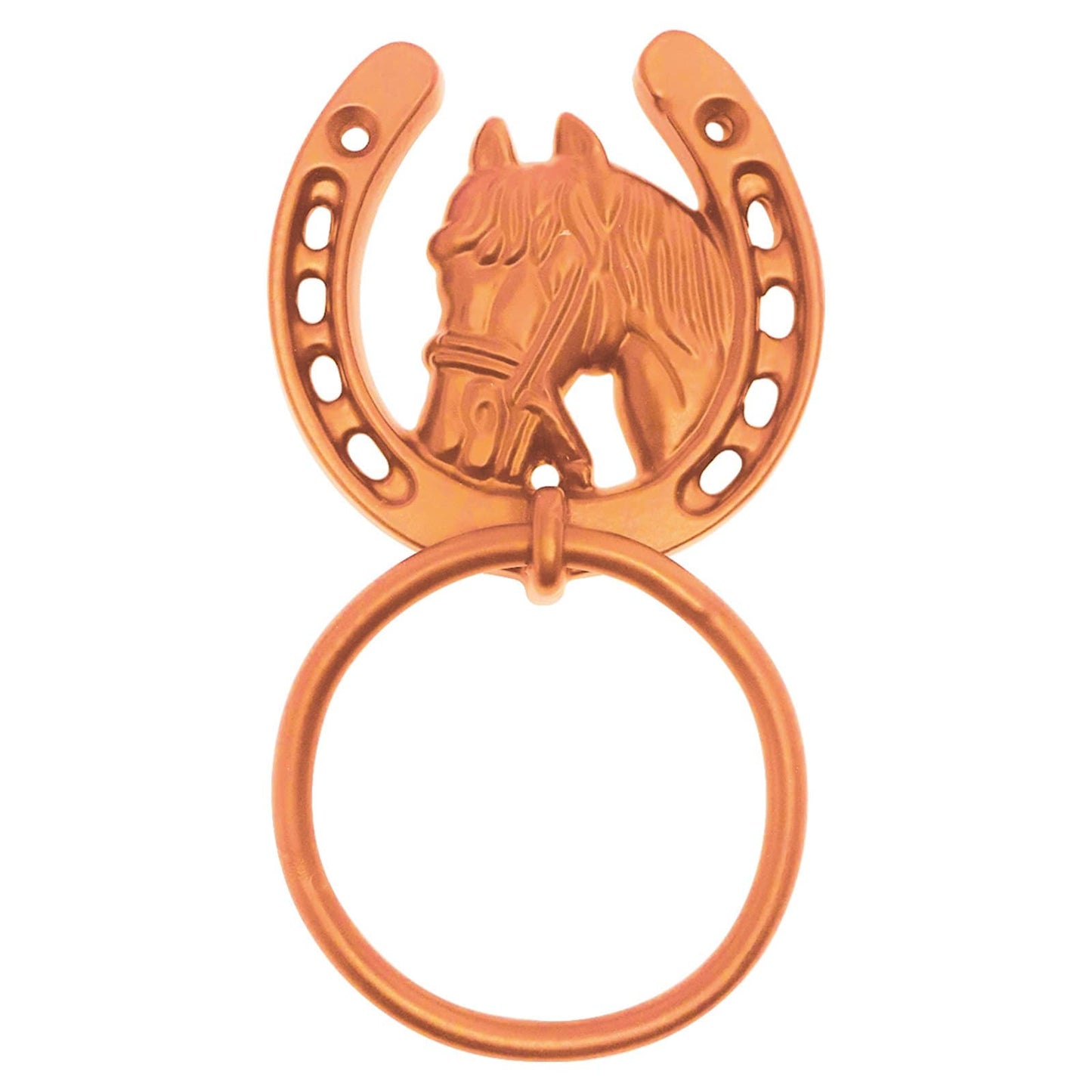 Perry Equestrian Horse Shoe Tie Rings on Plate