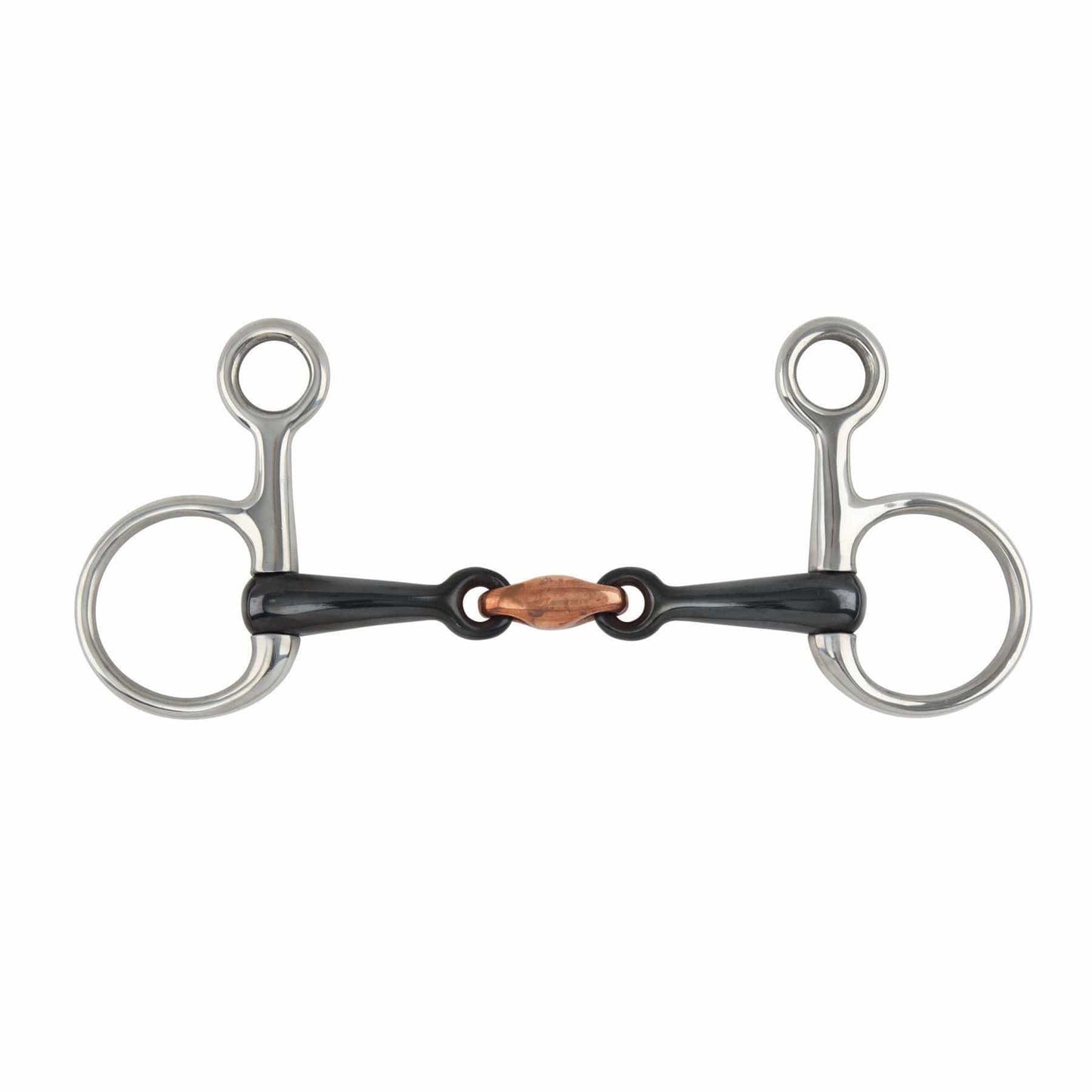 SHIRES Snaffle de mejilla colgante de hierro con paja
