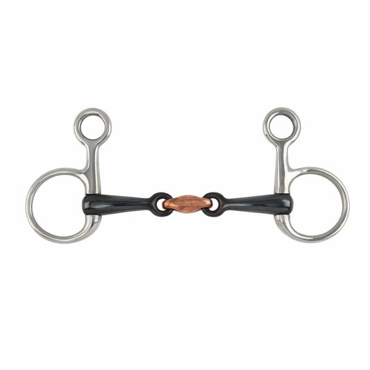 SHIRES Snaffle de mejilla colgante de hierro con paja