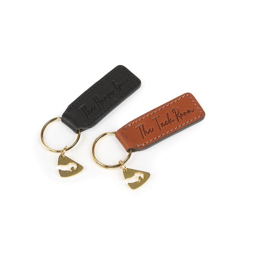 Shires Aubrion Leather Slogan Keyring