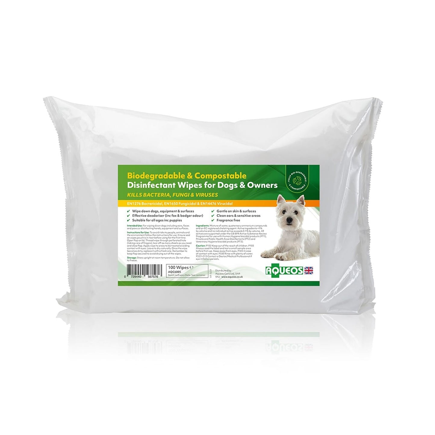 Aqueos Disinfectant Wipes For Dog Owners