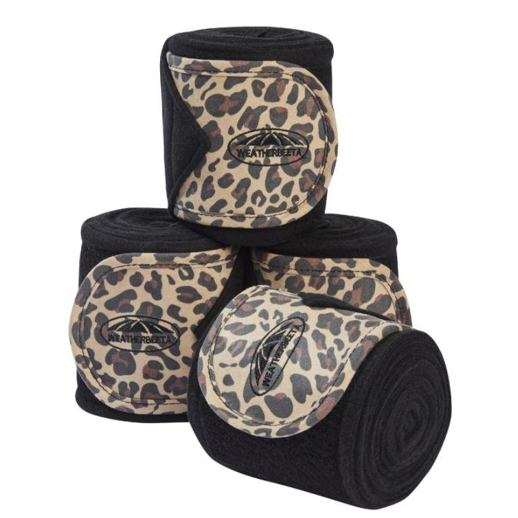 Weatherbeeta Leopard Fleece Bandage 4 Pack