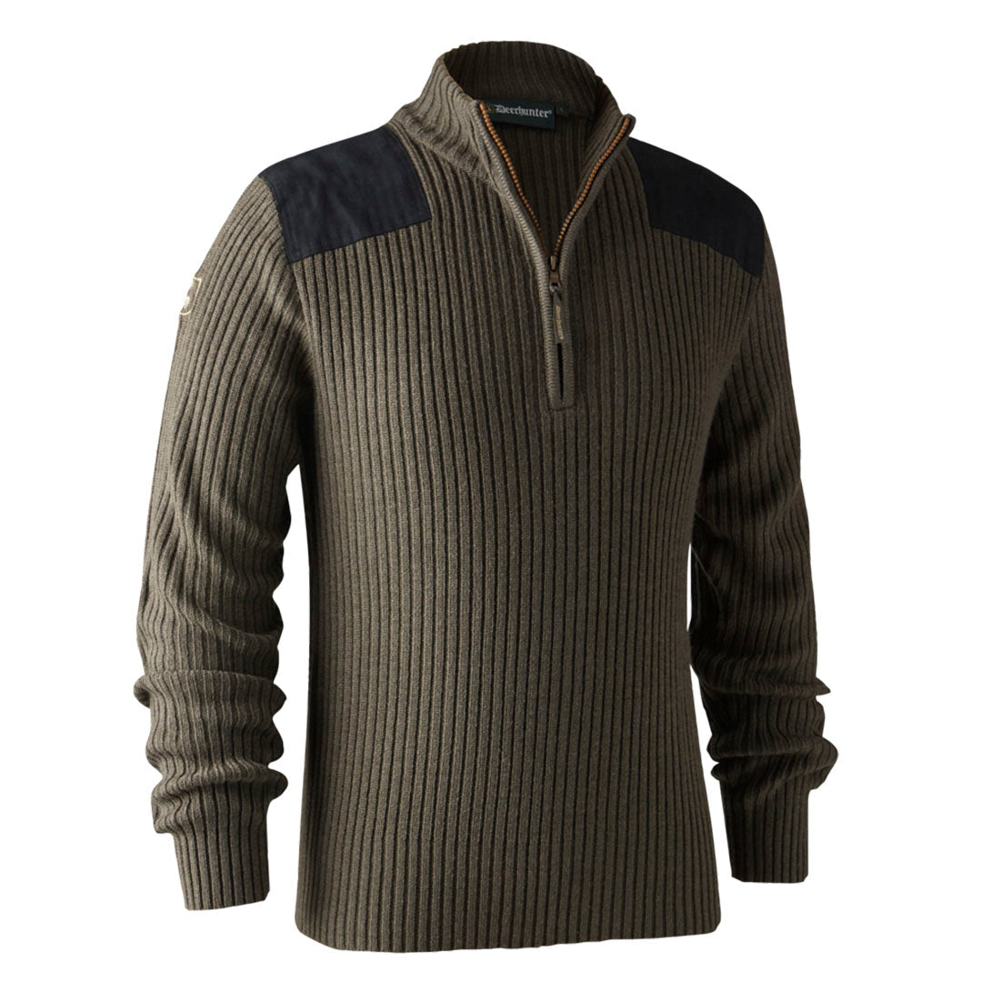 Deerhunter Rogaland Men's Zip-Neck Knit Jumper
