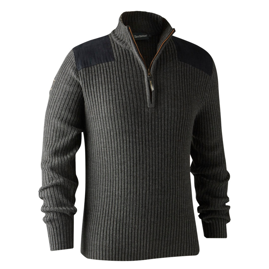 Deerhunter Rogaland Men's Zip-Neck Knit Jumper