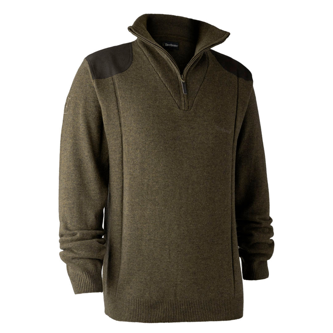 Deerhunter Sheffield Men's Zip-Neck Knit Jumper