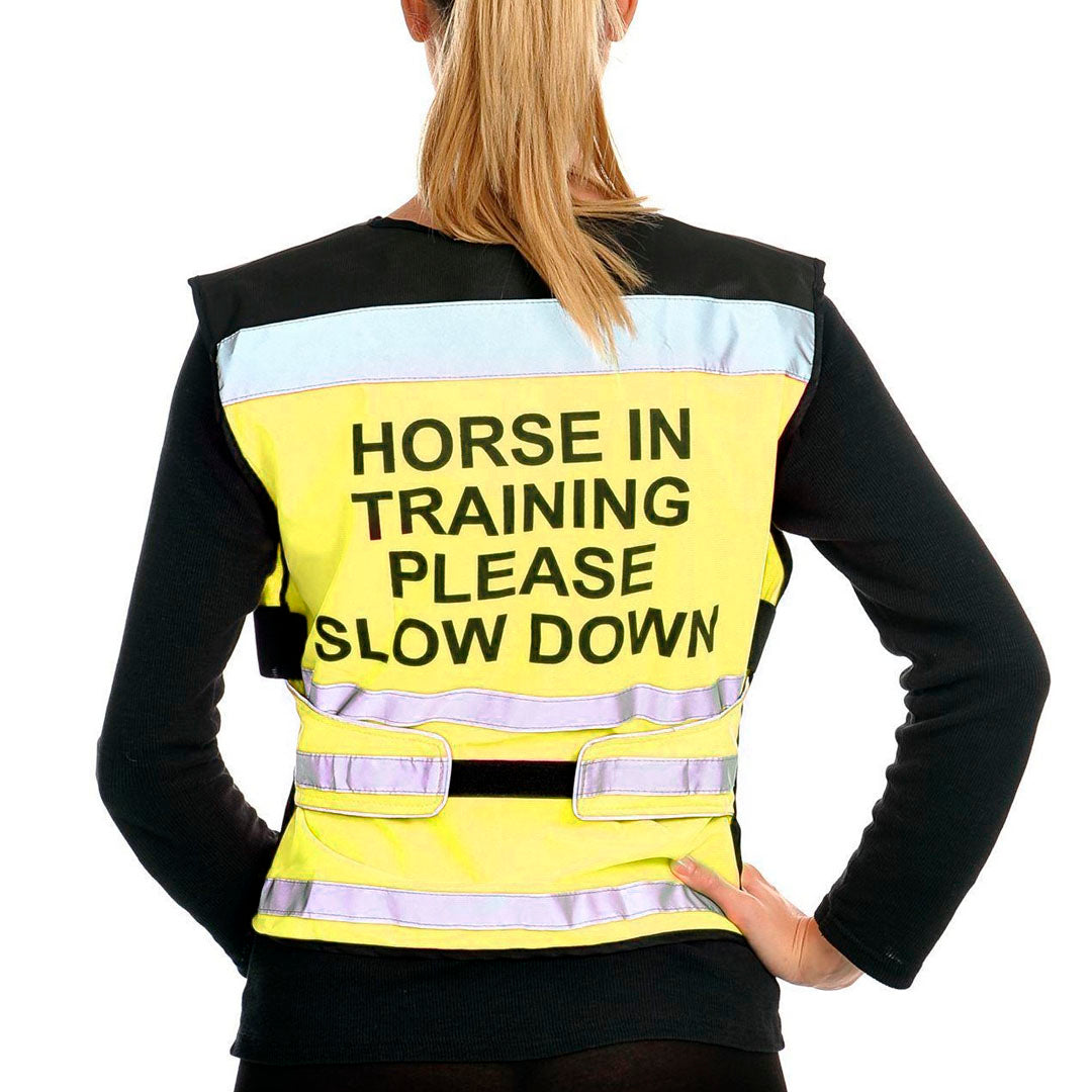 Equisafety Horse In Training Please Slow Down High Visibility Waistcoat