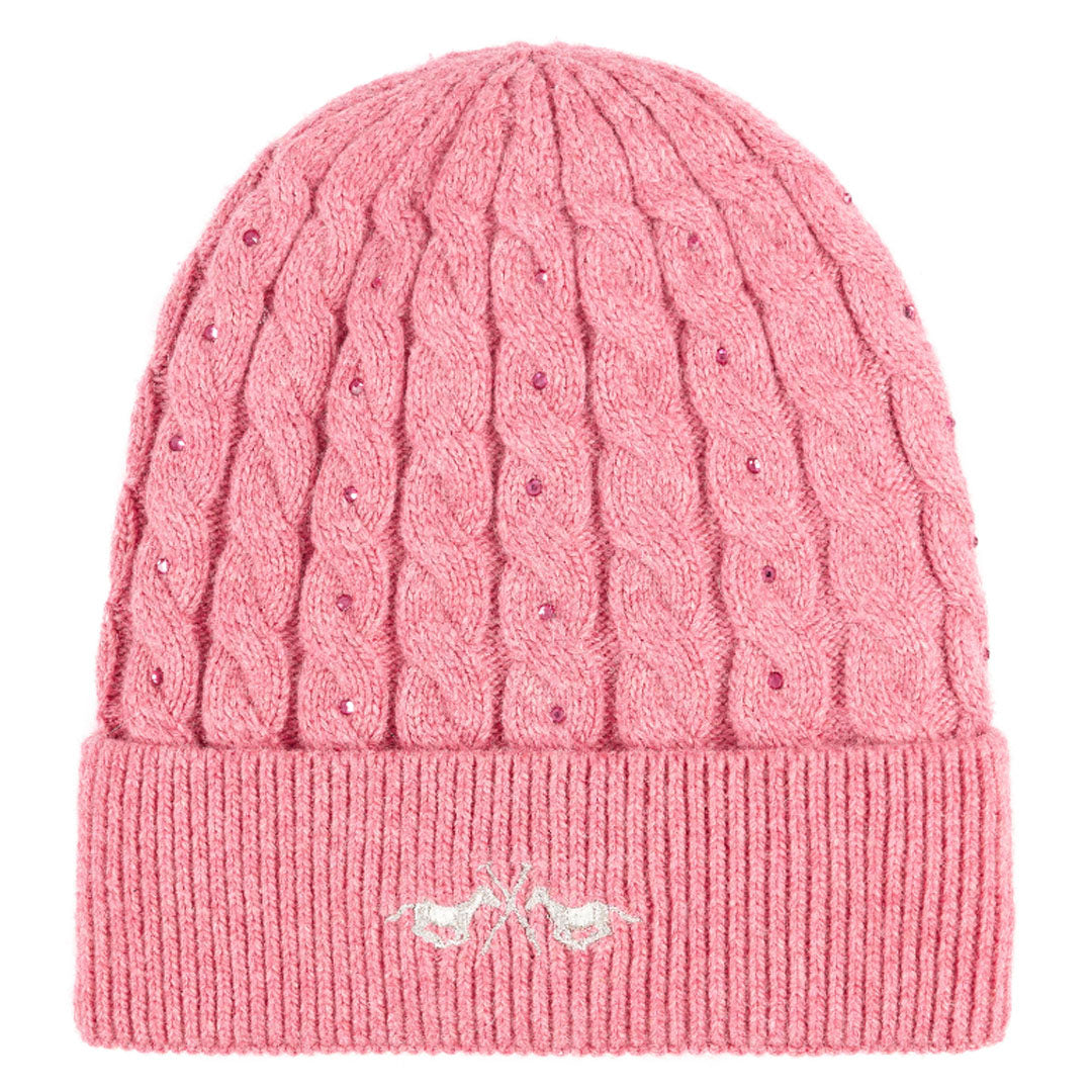 HV Polo Luna Crystal Detail Cable Knit Beanie