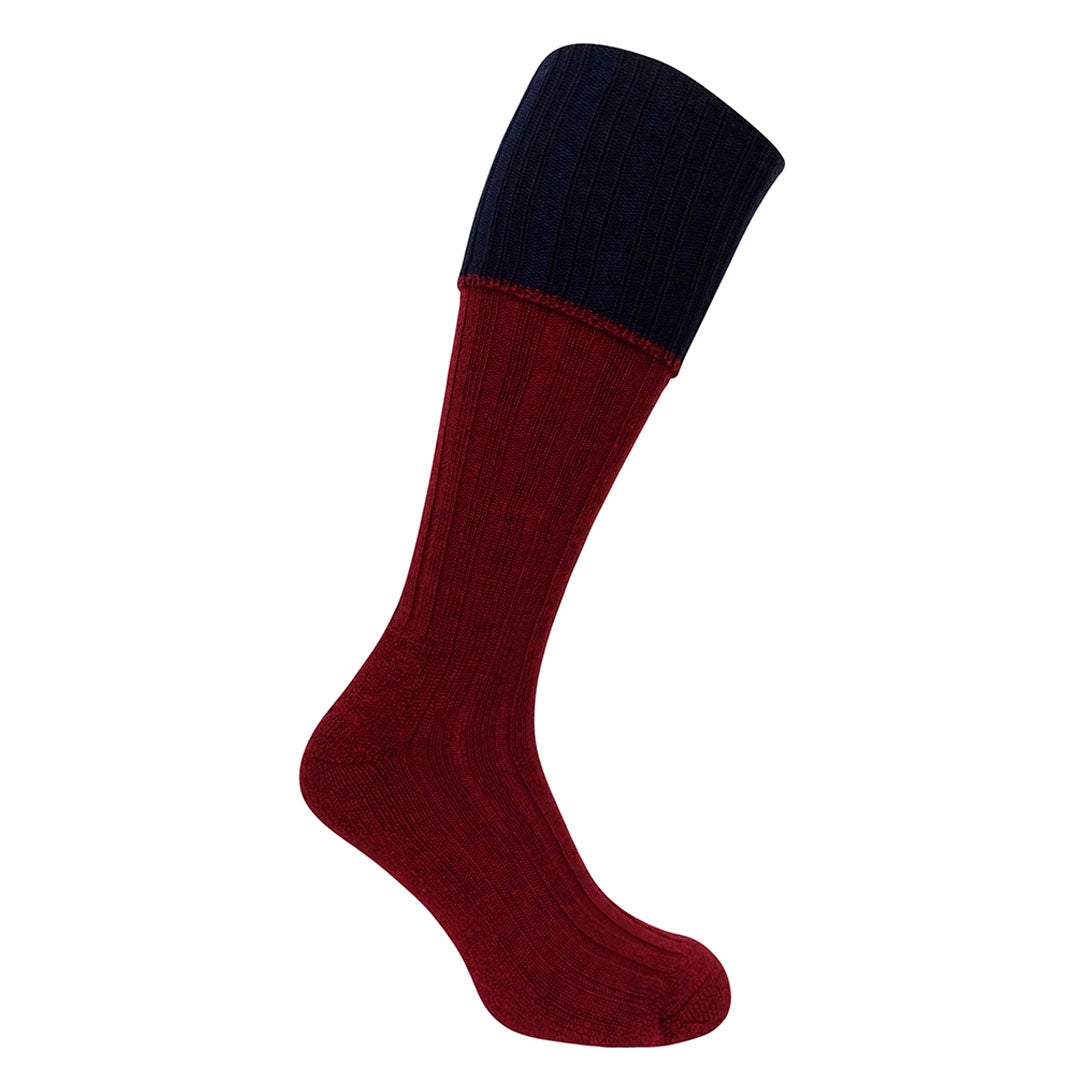Hoggs of Fife Contrast Turnover Top Socks