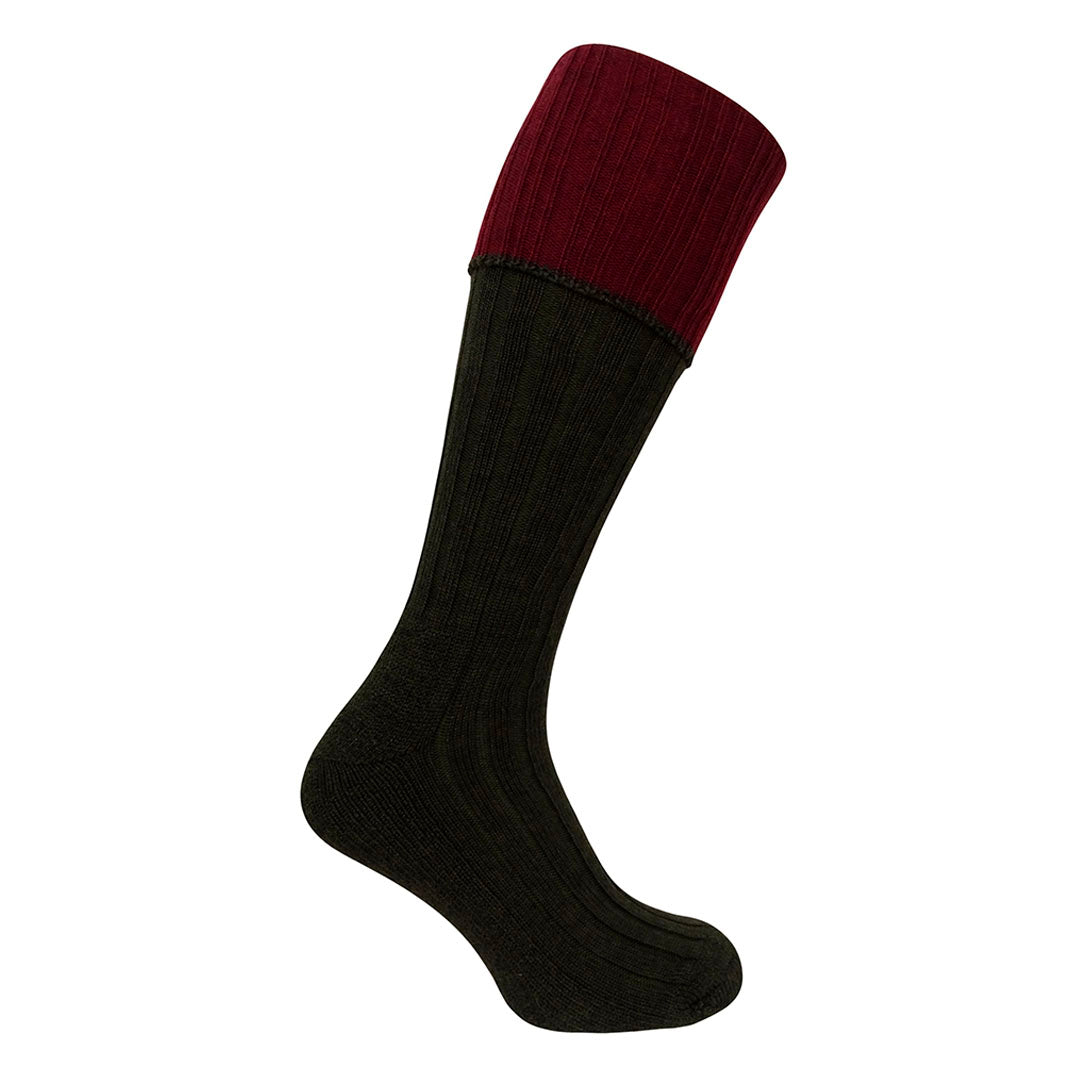 Hoggs of Fife Contrast Turnover Top Socks