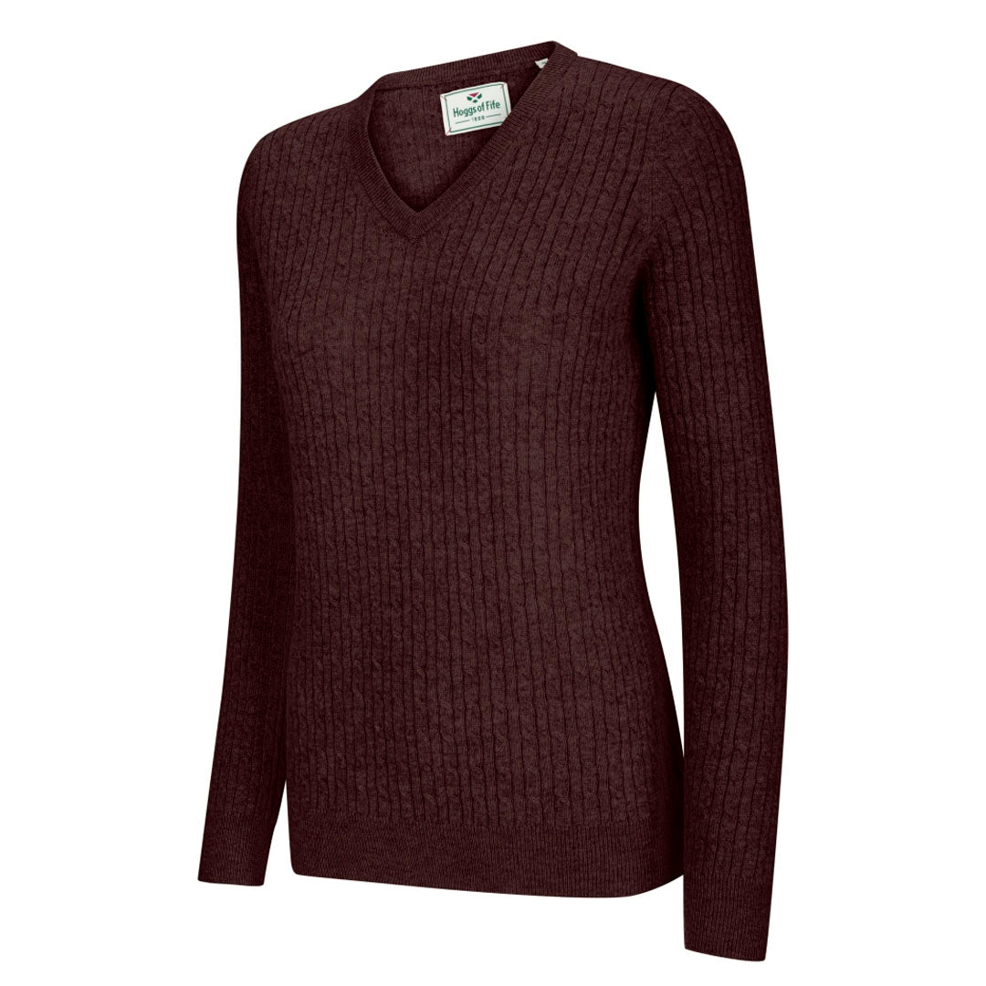 Hoggs of Fife Lauder Ladies Cable Knit Sweatshirt