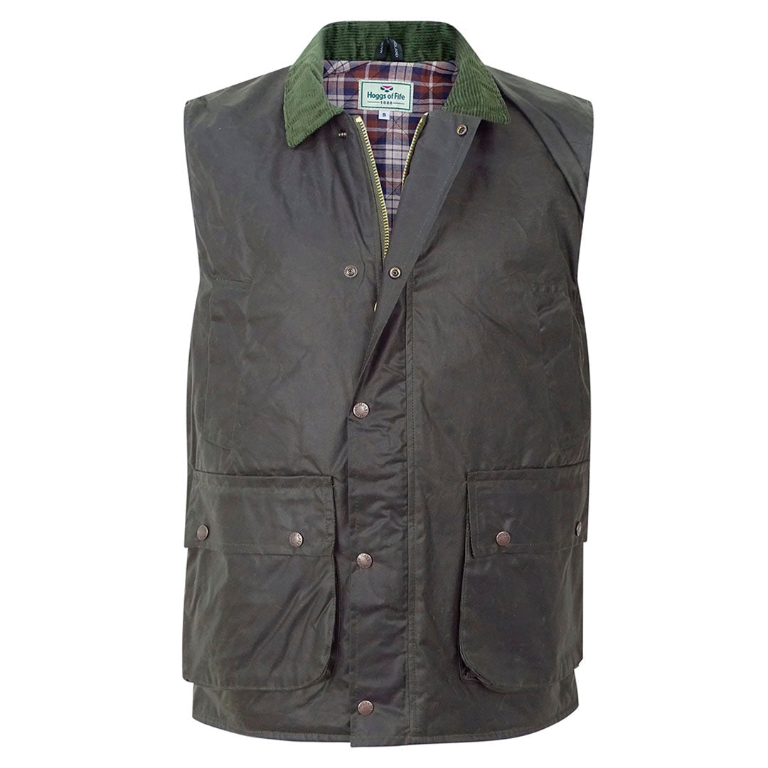 Hoggs of Fife Men's Padded Waxed Waistcoat