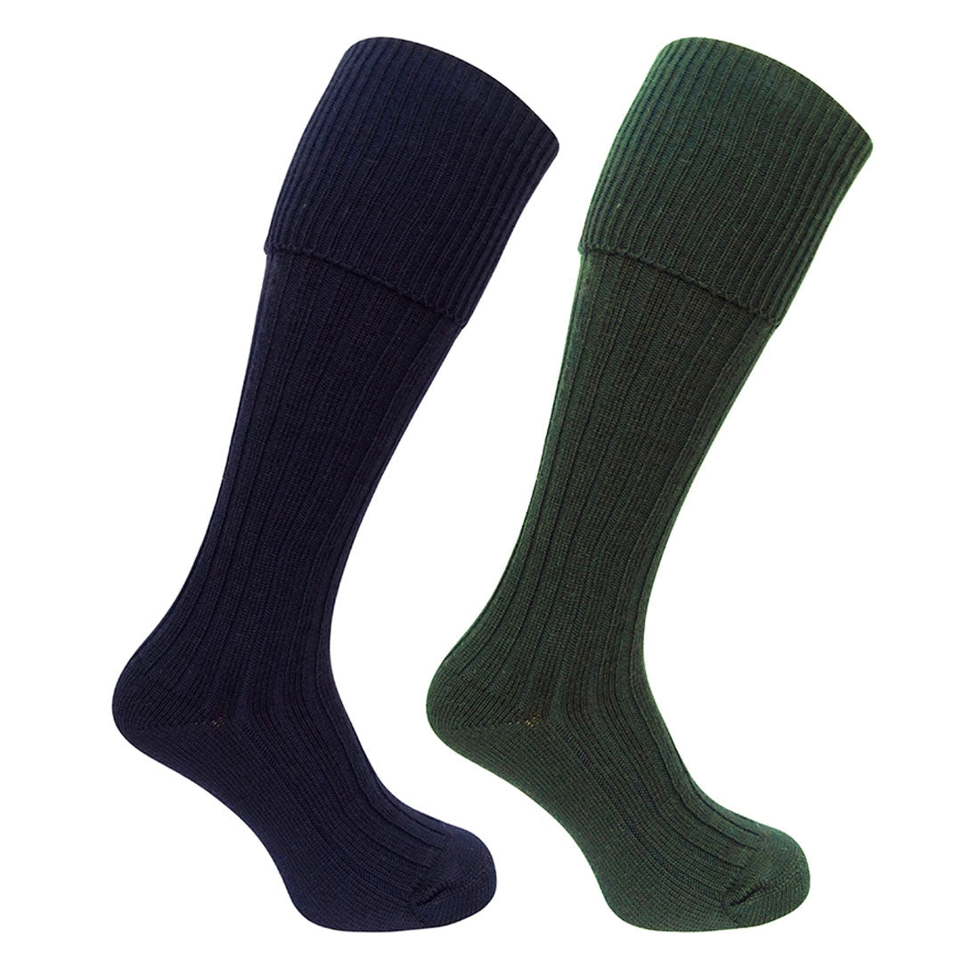 Hoggs of Fife Plain Turnover Top Socks