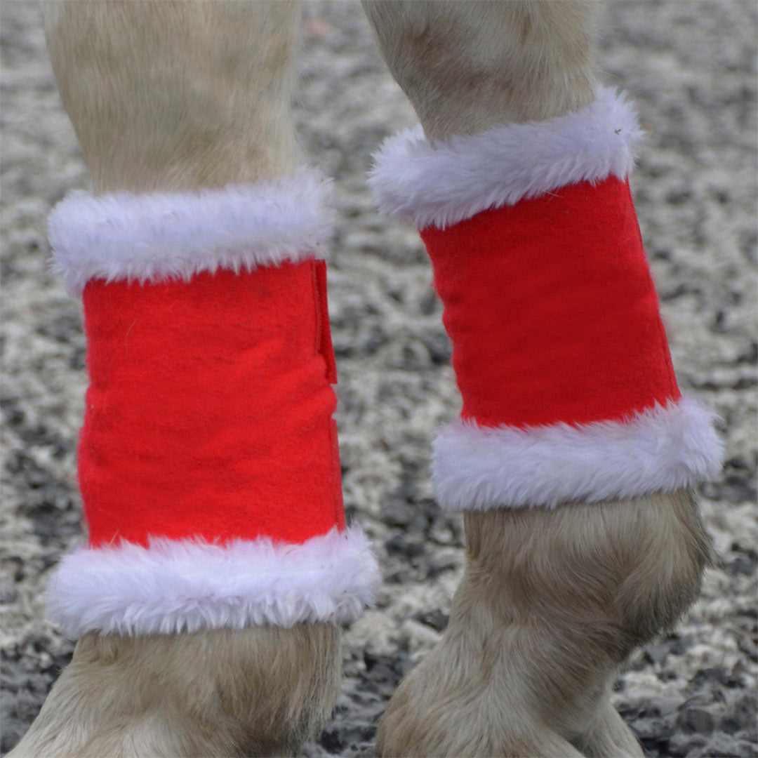 Hy Equestrian Christmas Santa Horse Leg Wraps