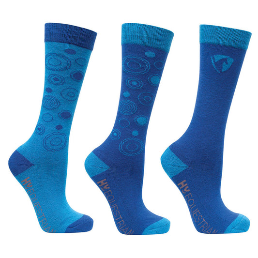Hy Equestrian DynaMizs Ecliptic Junior Socks - Pack of 3