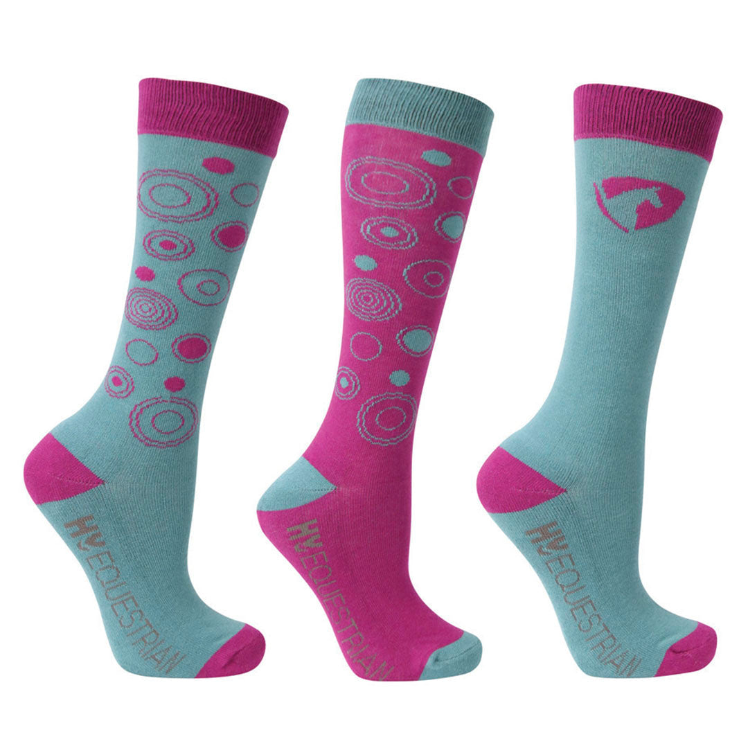 Hy Equestrian DynaMizs Ecliptic Junior Socks - Pack of 3