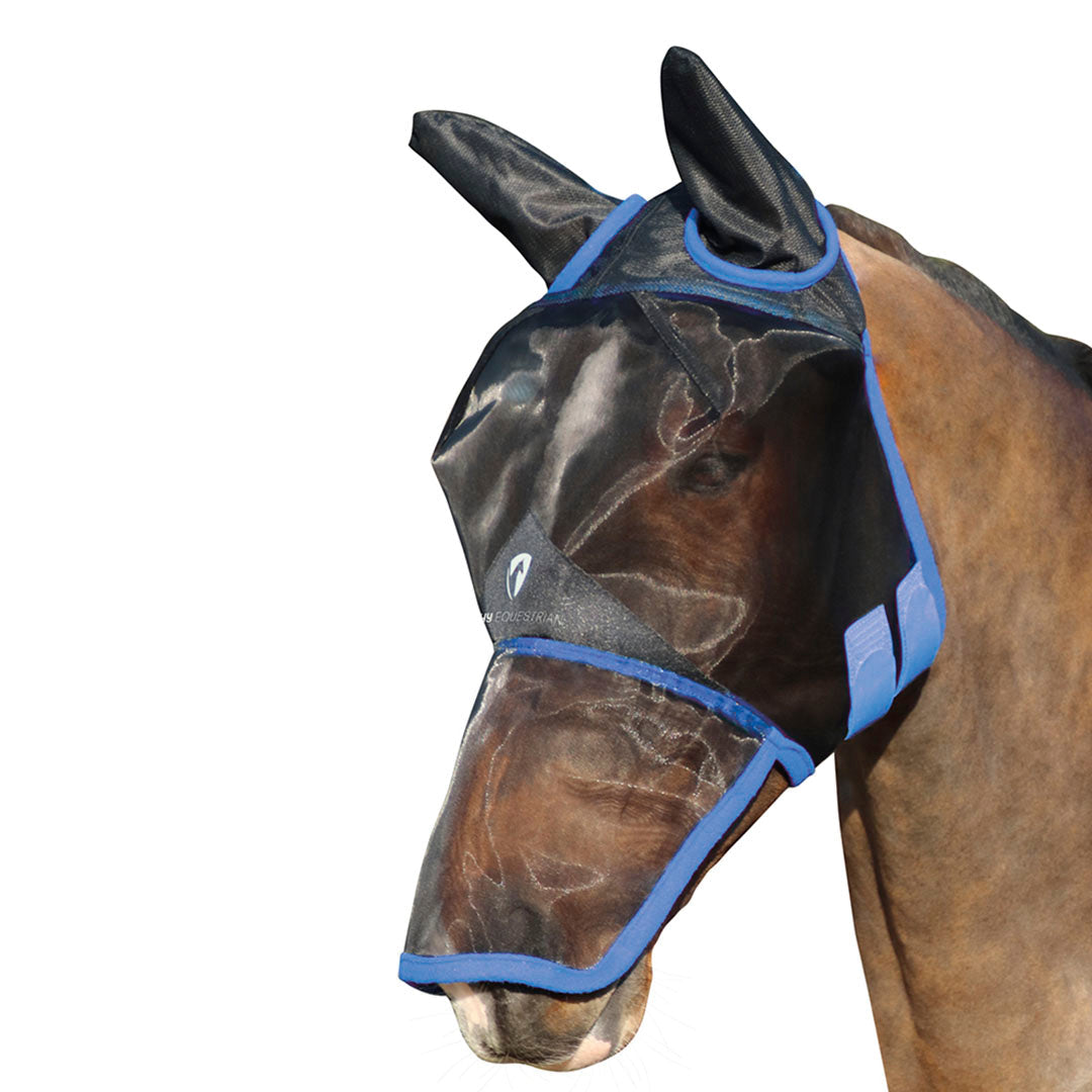 Hy Equestrian Mesh Full Mask with Ears and Nose