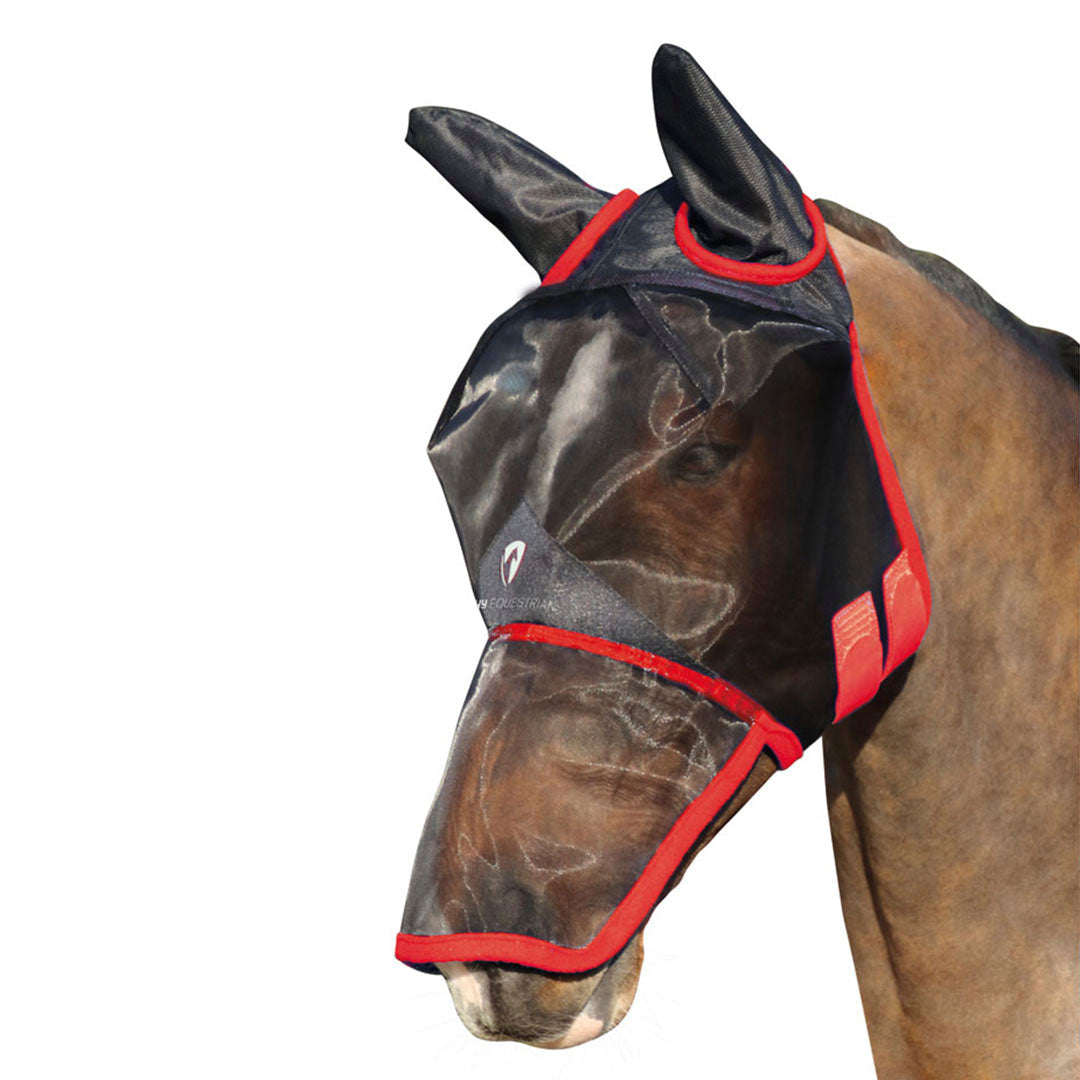Hy Equestrian Mesh Full Mask with Ears and Nose