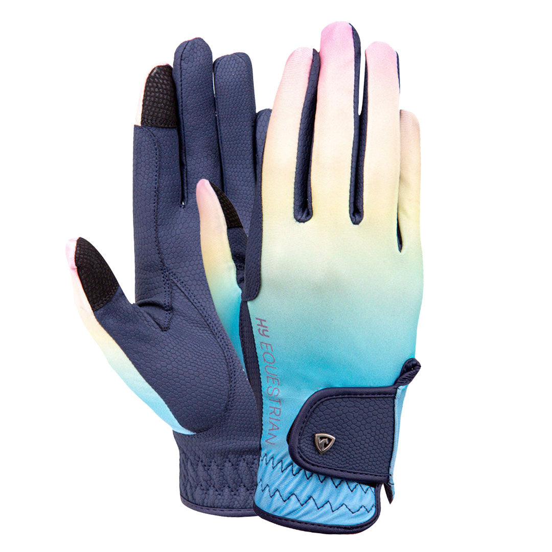 Hy Equestrian Ombre Adult Riding Gloves