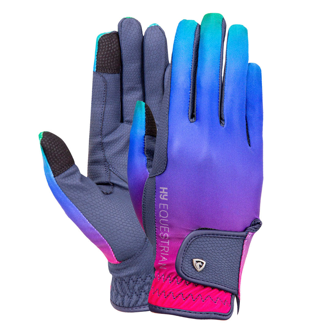 Hy Equestrian Ombre Adult Riding Gloves