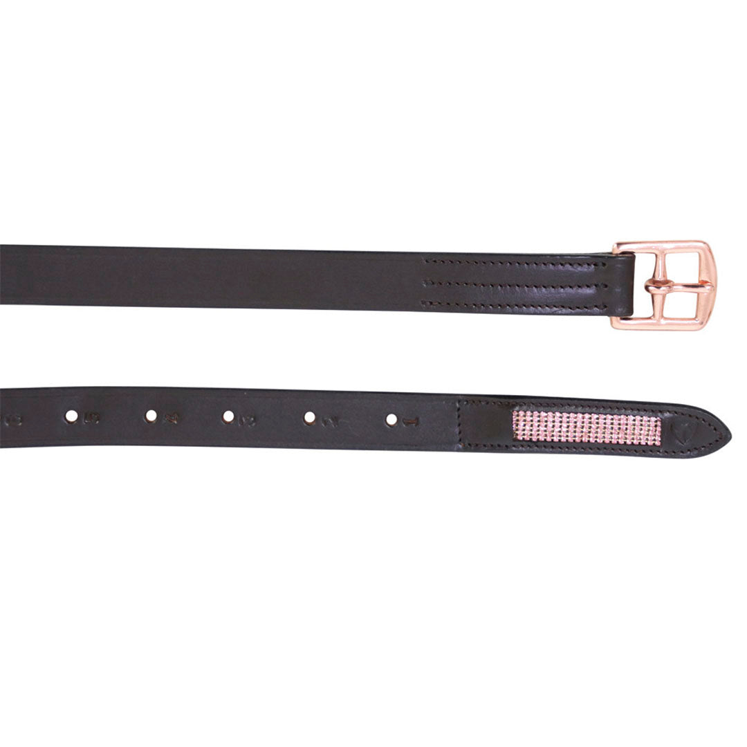 Hy Equestrian Rosciano Rose Gold Detail Stirrup Leathers