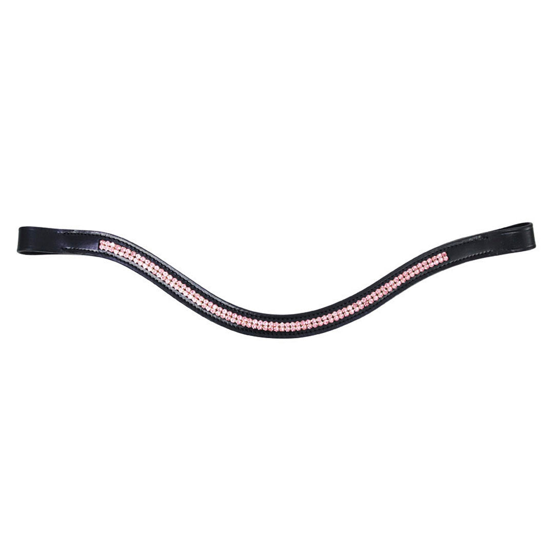 Hy Equestrian Rosciano Rose Gold Detailing Curved Brow Band