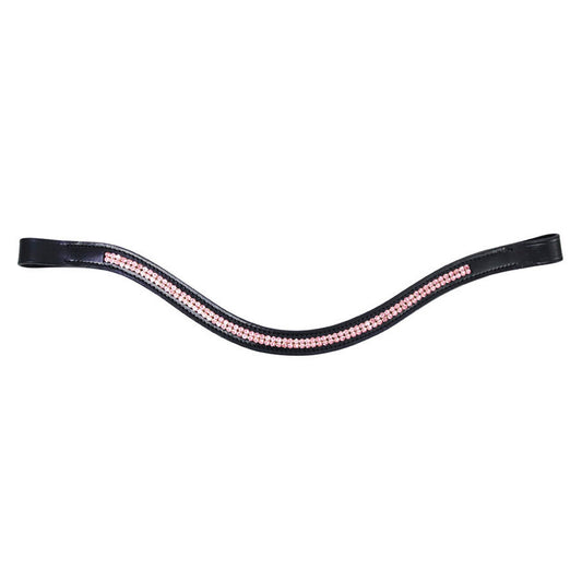 Hy Equestrian Rosciano Rose Gold Detailing Curved Brow Band
