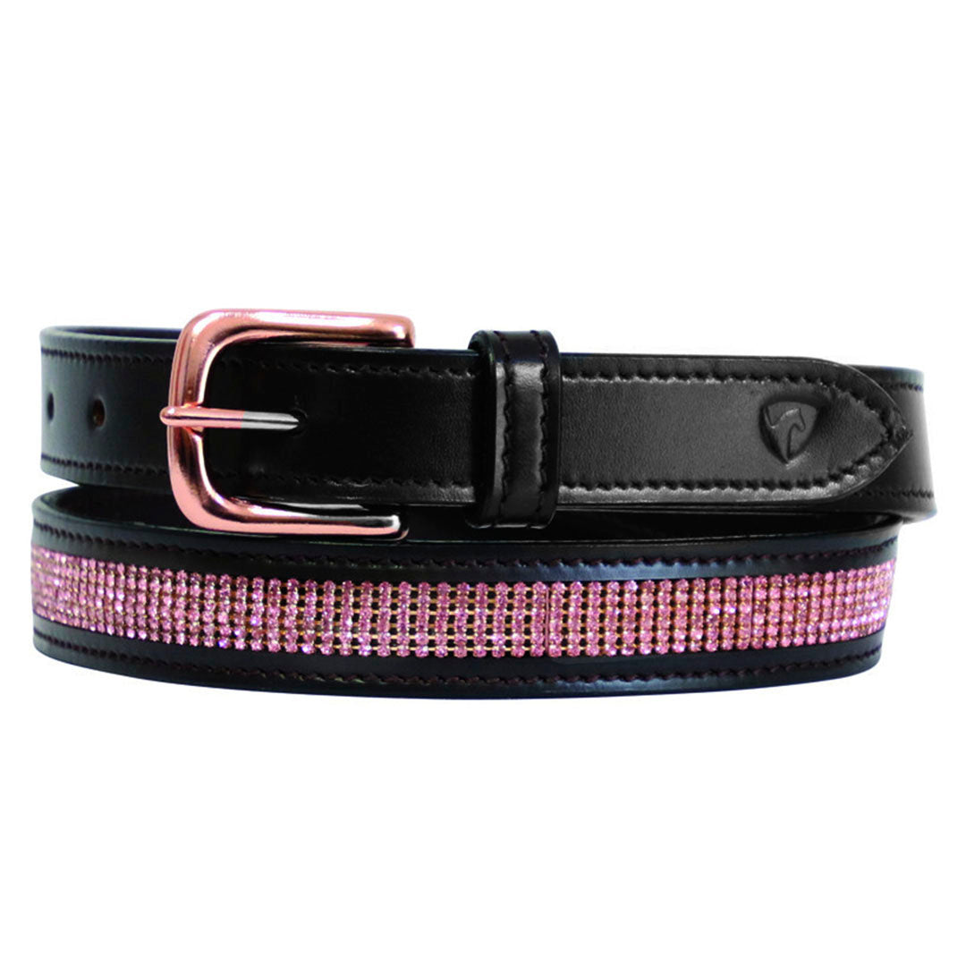 Hy Equestrian Rosciano Rose Gold Detail Leather Belt