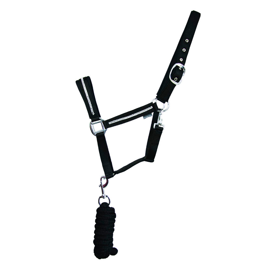 Hy Equestrian Sparkling Head Collar & Lead Rope Set