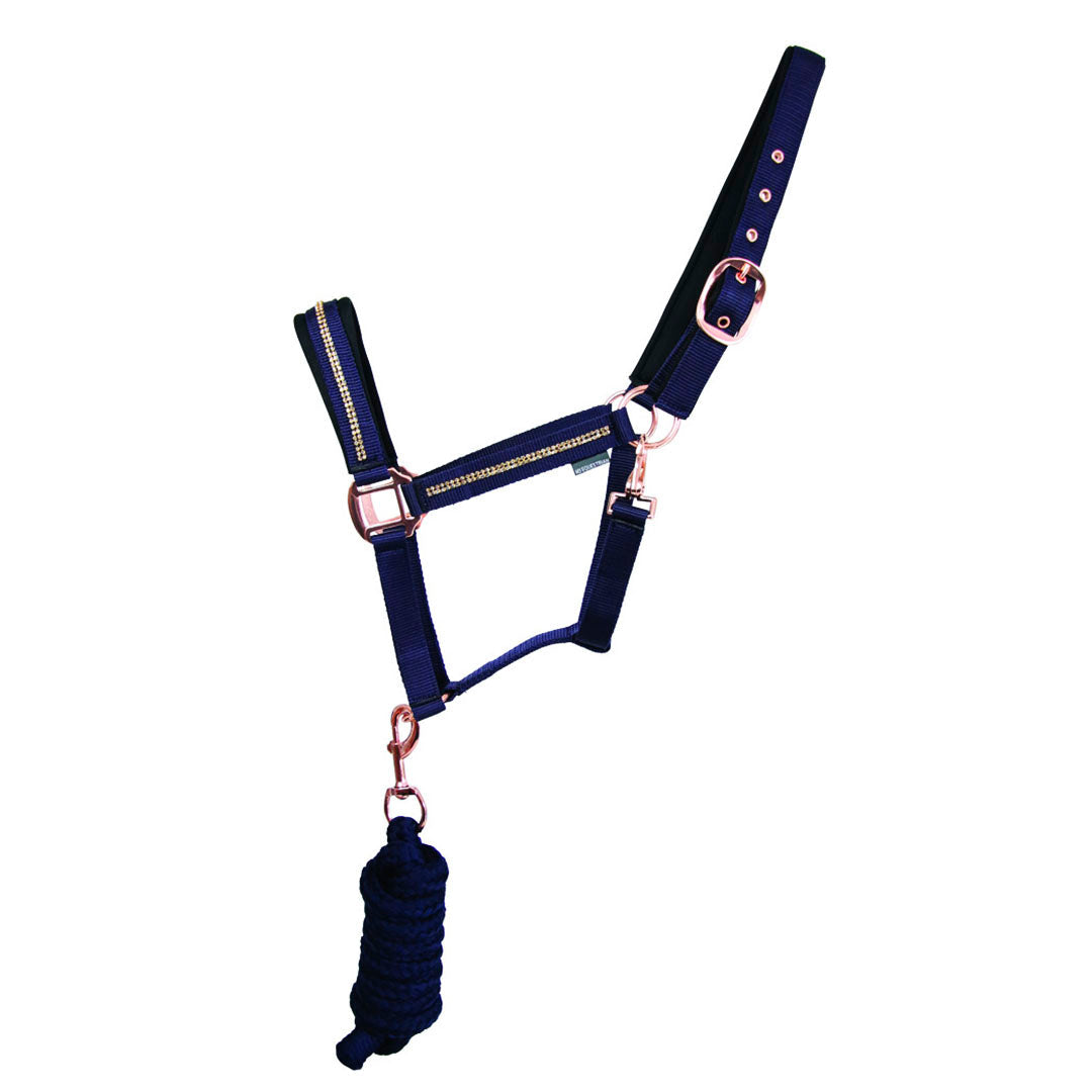 Hy Equestrian Sparkling Head Collar & Lead Rope Set