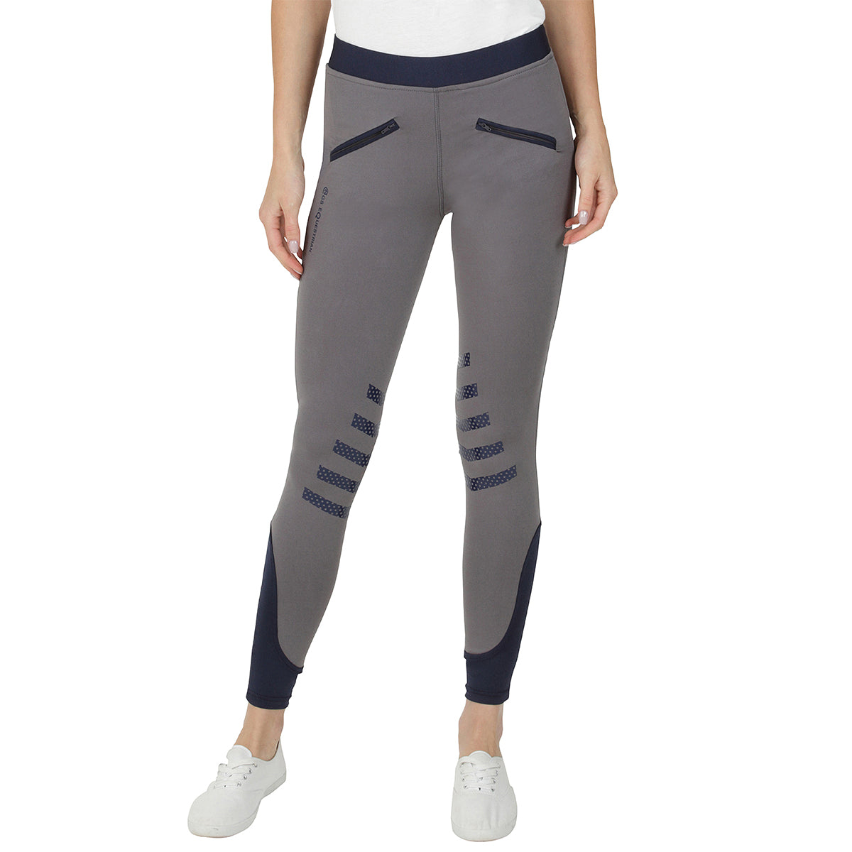 GS Equestrian Mariah Ladies Silicone Knee Contrast Riding Tights