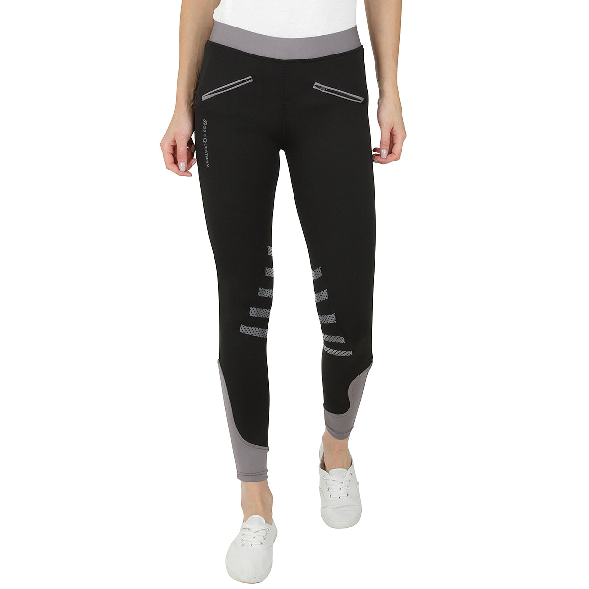 GS Equestrian Mariah Ladies Silicone Knee Contrast Riding Tights