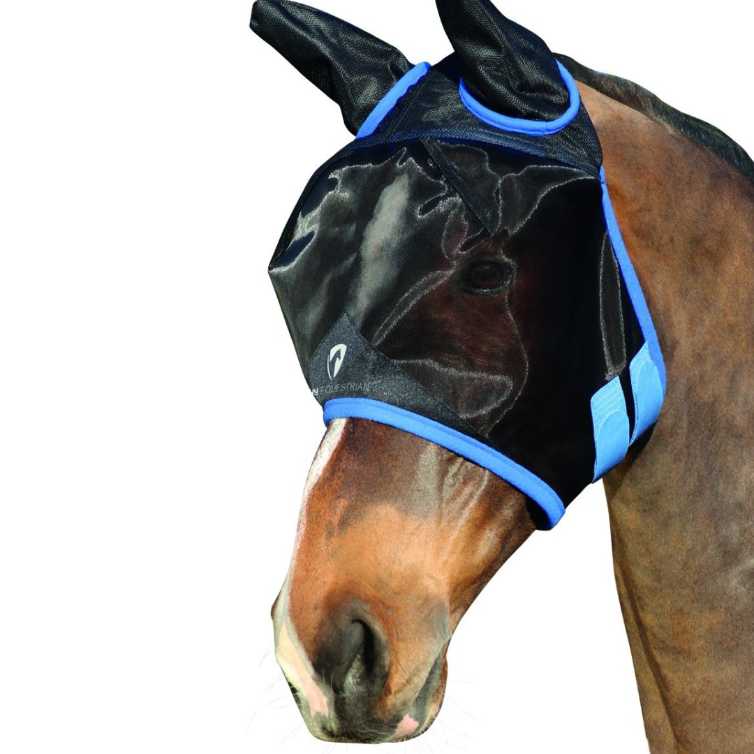 Hy Equestrian Mesh Half Mask with Ears
