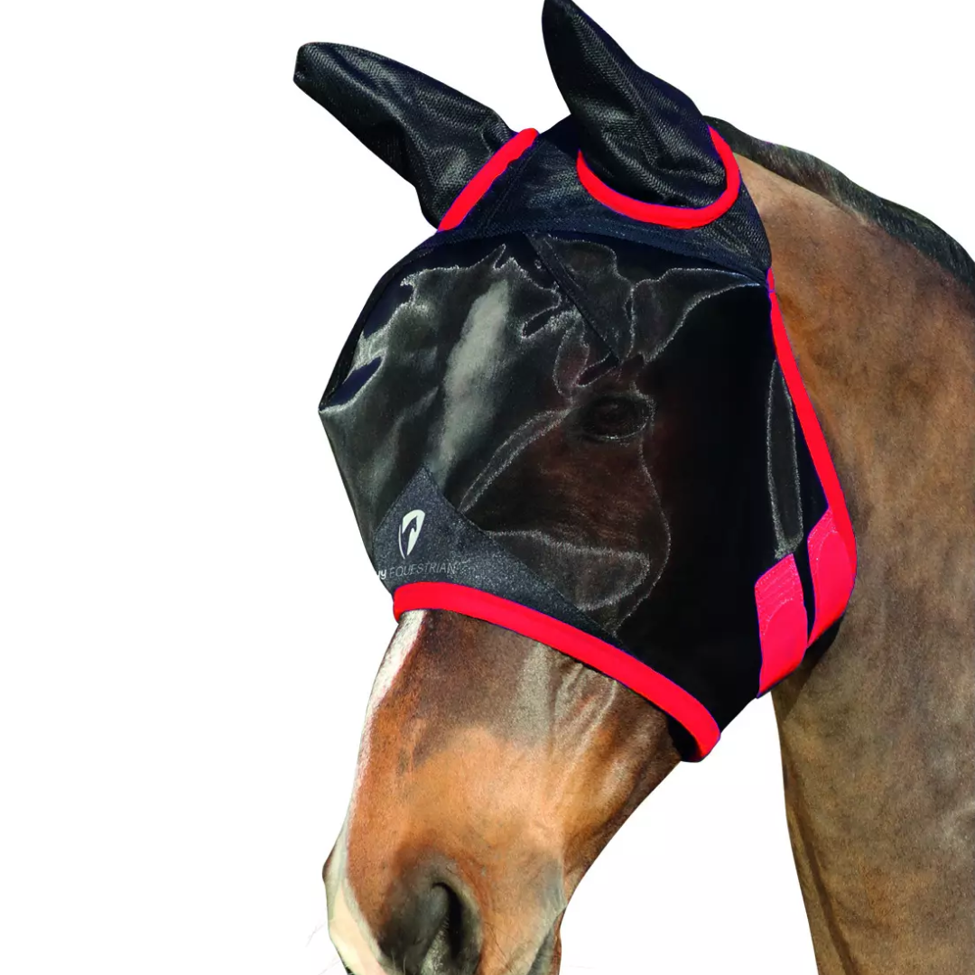 Hy Equestrian Mesh Half Mask with Ears
