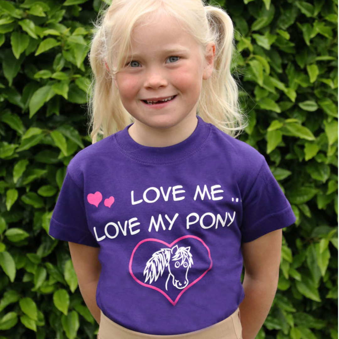British Country Collection "Love Me Love My Pony" Childrens T-Shirt