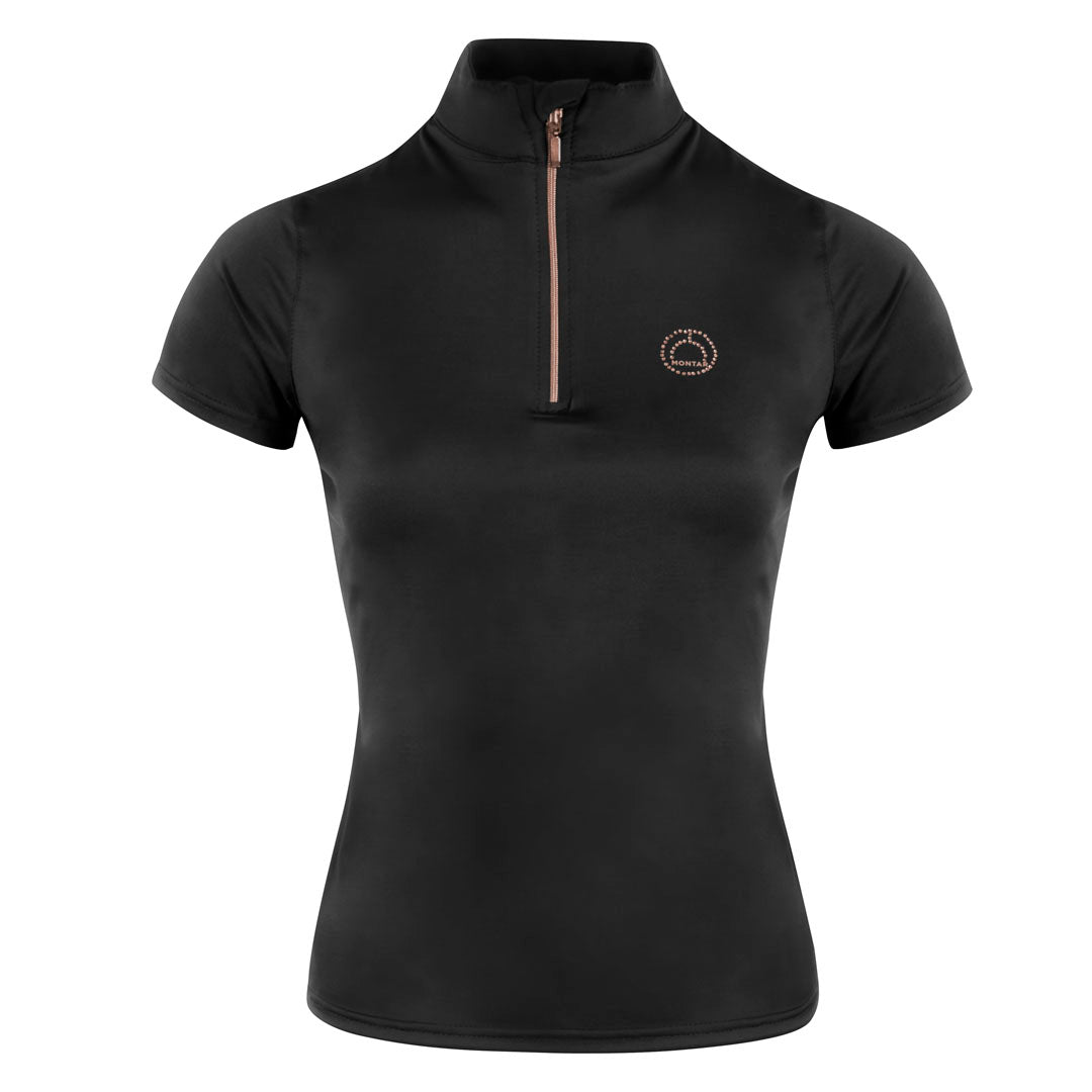 Montar Everly Rose Gold Detail Ladies Short Sleeve Base Layer