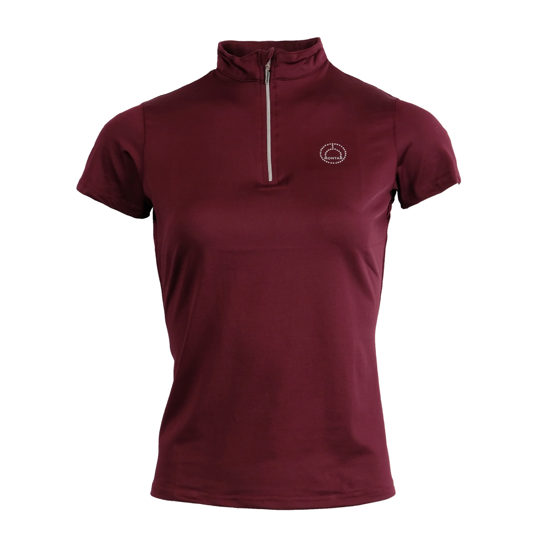 Montar Everly Crystal Detail Ladies Short Sleeve Baselayer