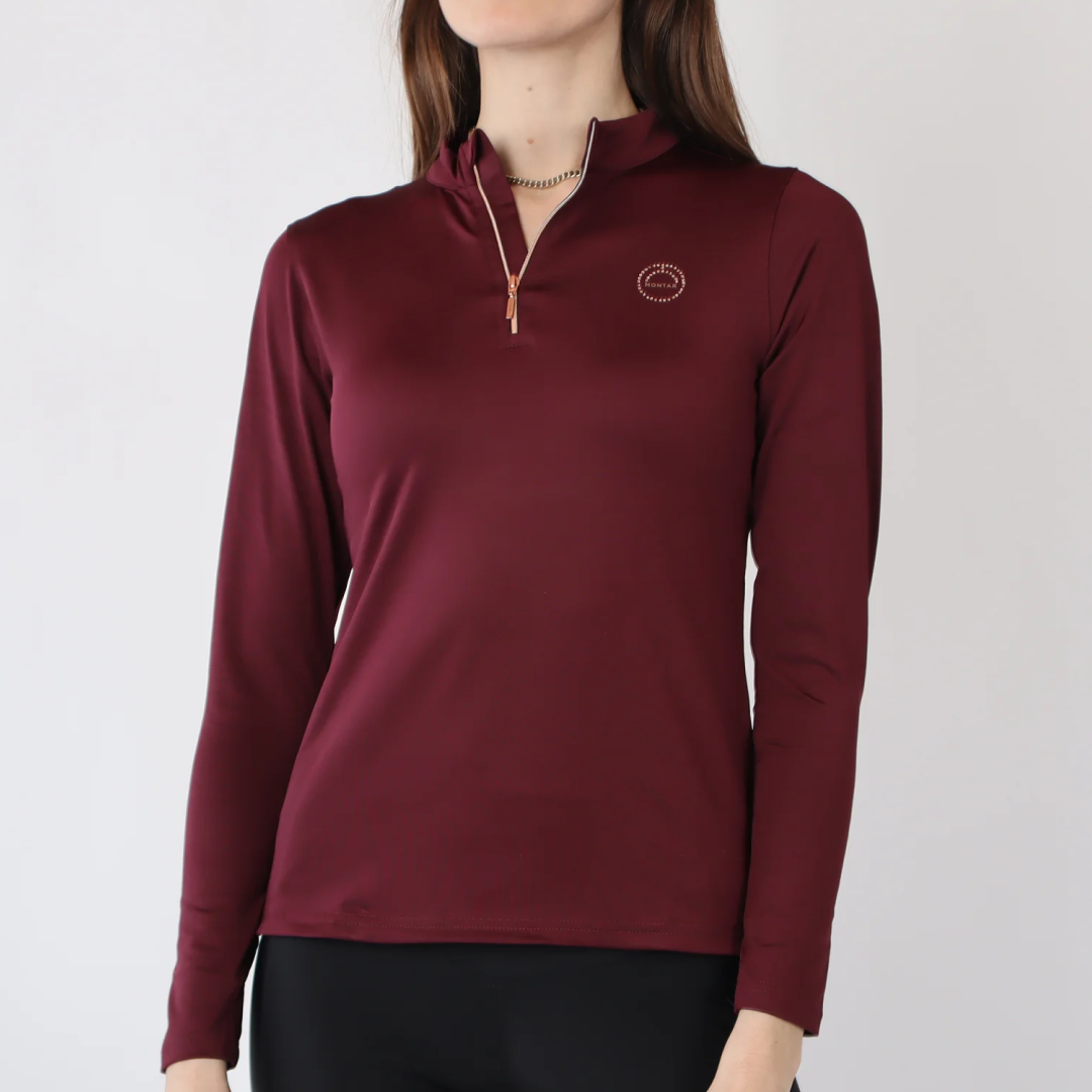 Montar Everly Junior Rose Gold Detail Long Sleeve Base Layer