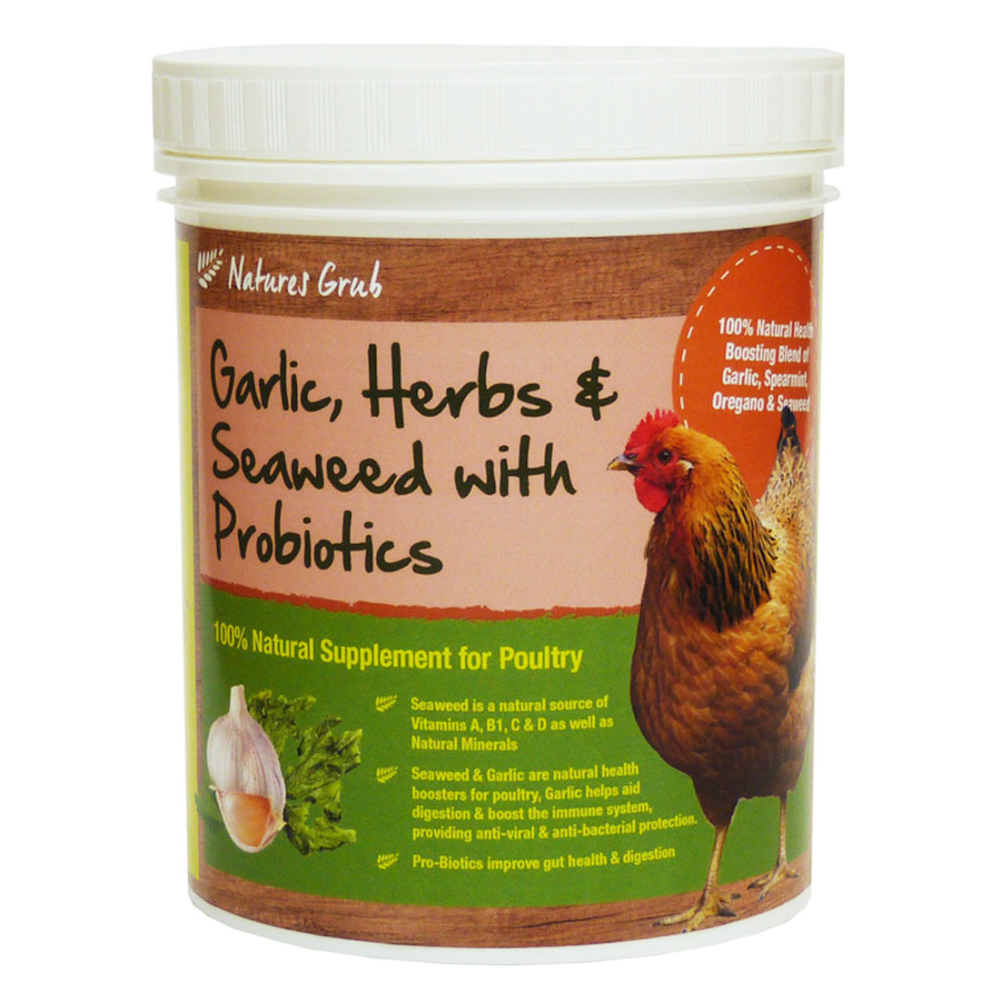 Natures Grub Garlic, Herbs and Seaweed Poultry Supplement